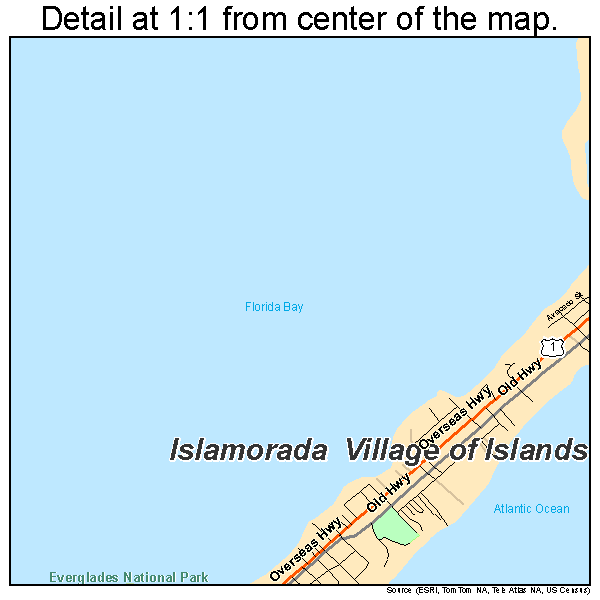 Islamorada  Village of Islands, Florida road map detail