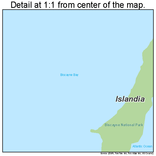 Islandia, Florida road map detail
