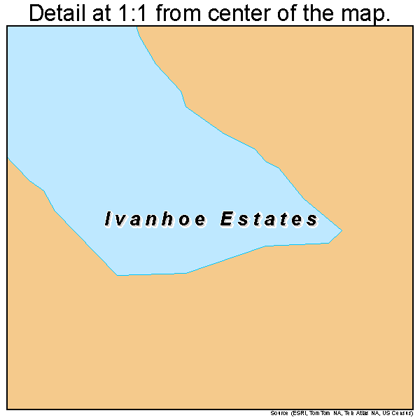 Ivanhoe Estates, Florida road map detail