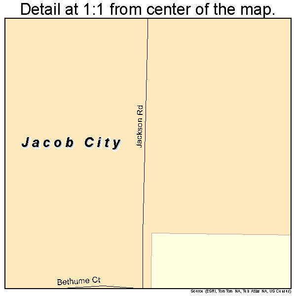 Jacob City, Florida road map detail