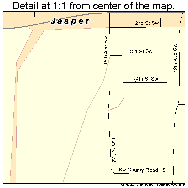 Jasper, Florida road map detail