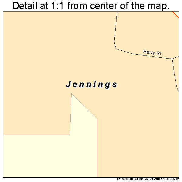 Jennings, Florida road map detail