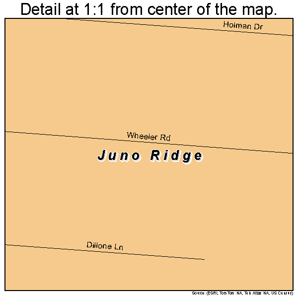 Juno Ridge, Florida road map detail