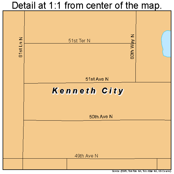 Kenneth City, Florida road map detail