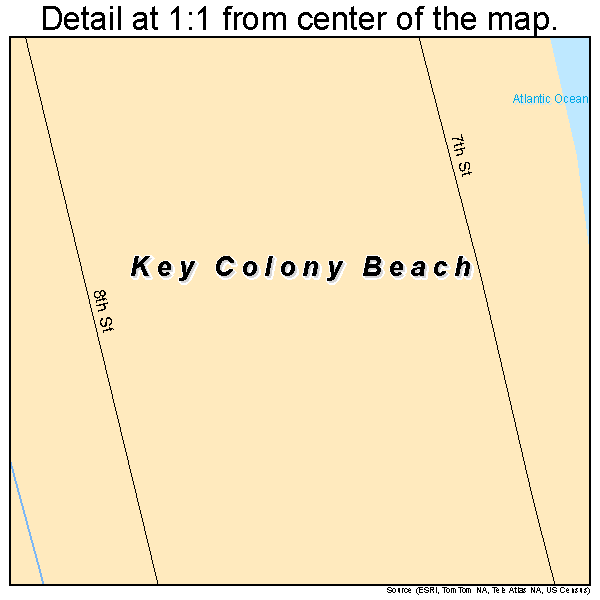 Key Colony Beach, Florida road map detail