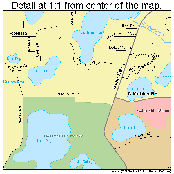 Keystone, Florida road map detail