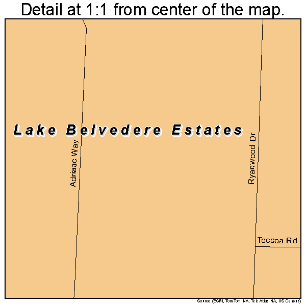 Lake Belvedere Estates, Florida road map detail