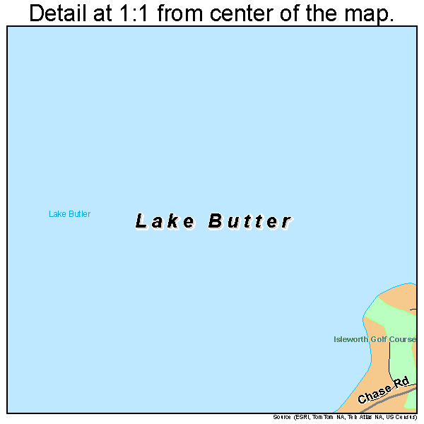 Lake Butter, Florida road map detail