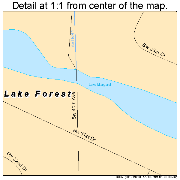 Lake Forest, Florida road map detail