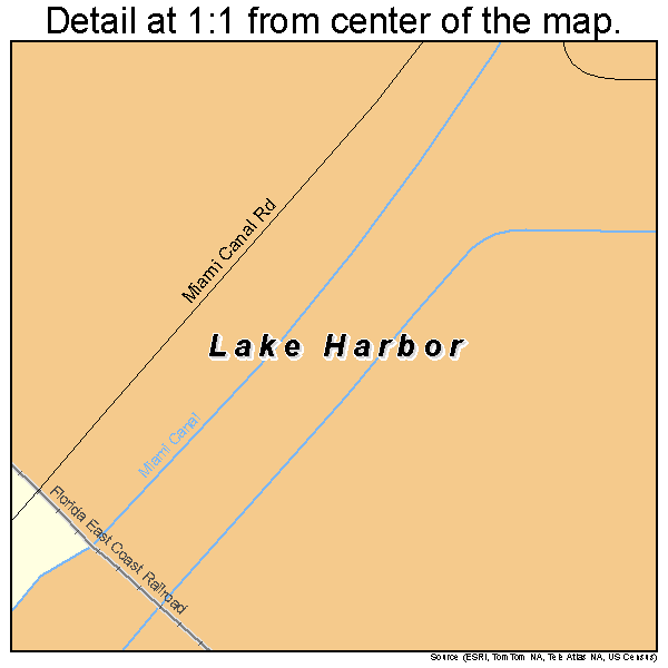 Lake Harbor, Florida road map detail
