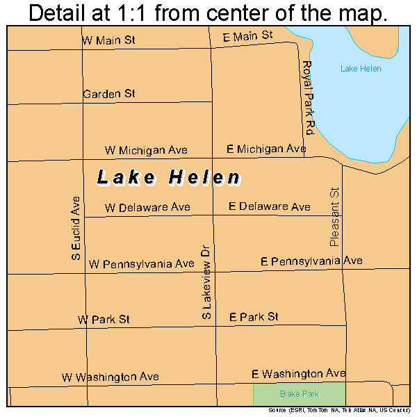 Lake Helen, Florida road map detail