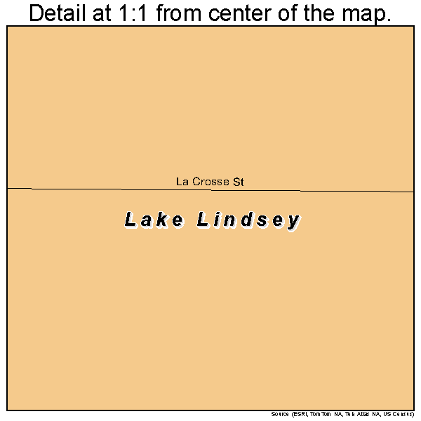 Lake Lindsey, Florida road map detail