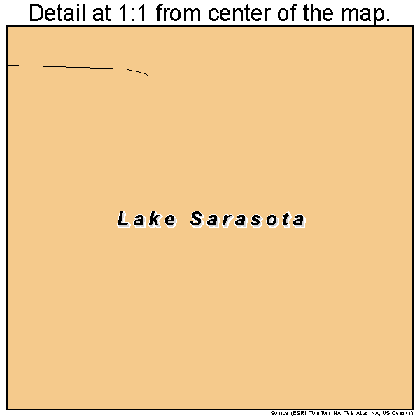 Lake Sarasota, Florida road map detail