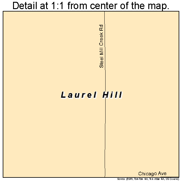 Laurel Hill, Florida road map detail