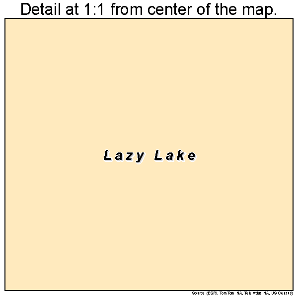 Lazy Lake, Florida road map detail