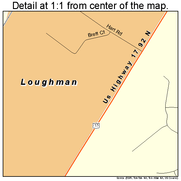 Loughman, Florida road map detail