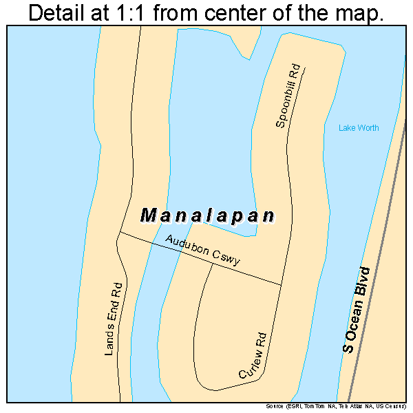 Manalapan, Florida road map detail