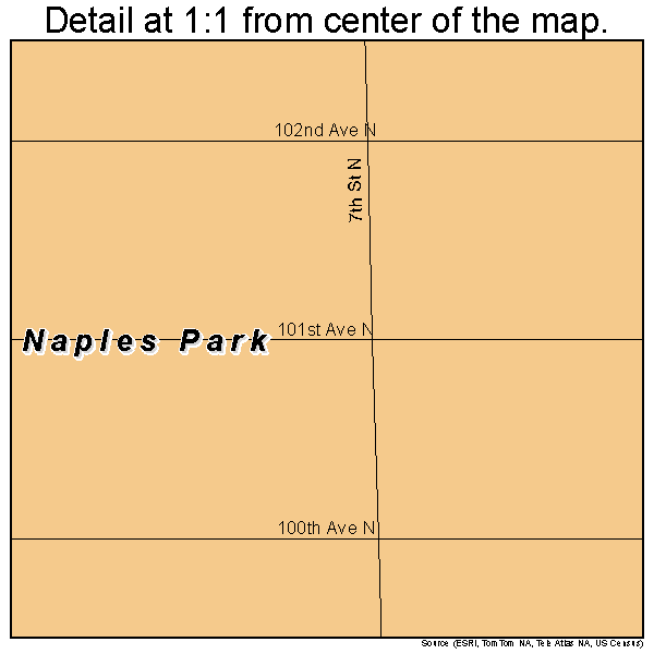 Naples Park, Florida road map detail
