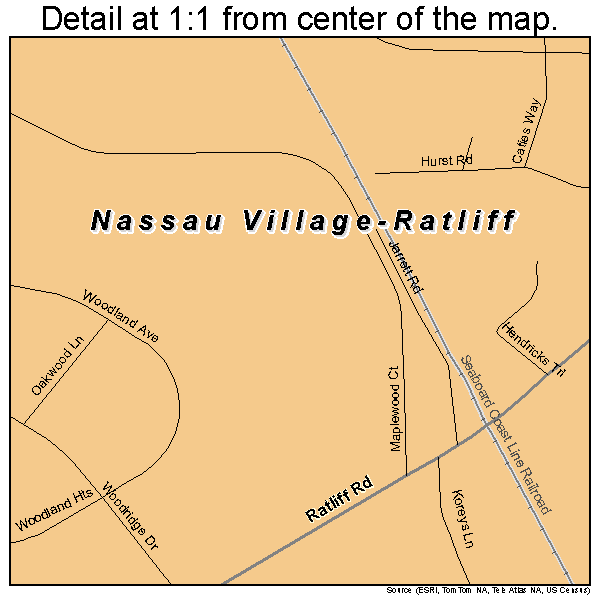 Nassau Village-Ratliff, Florida road map detail