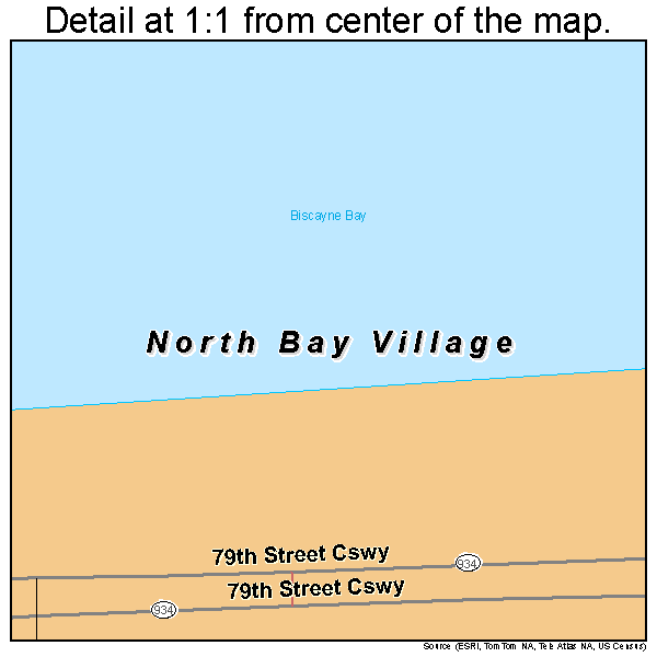 North Bay Village, Florida road map detail