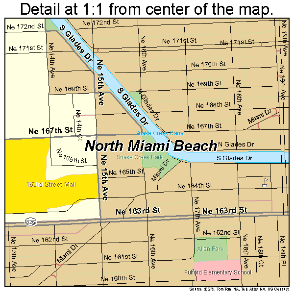 north miami beach florida street map 1249475