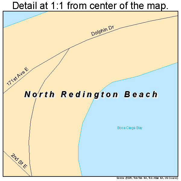 North Redington Beach, Florida road map detail