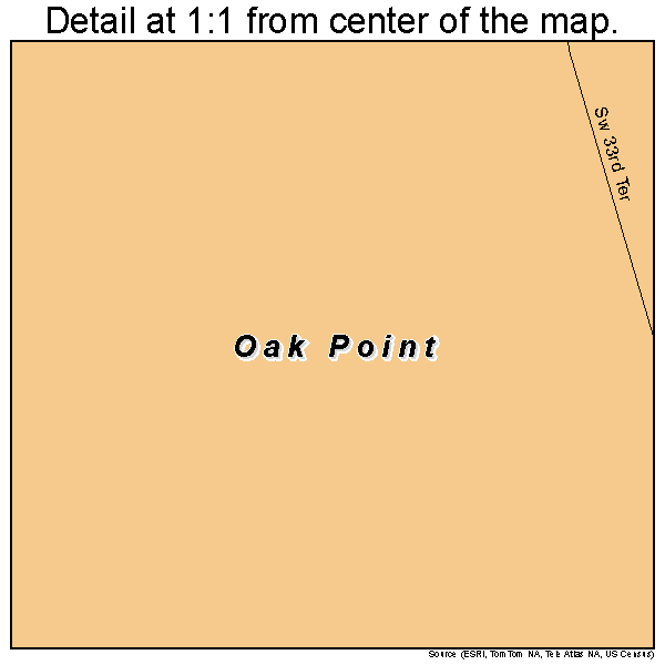Oak Point, Florida road map detail