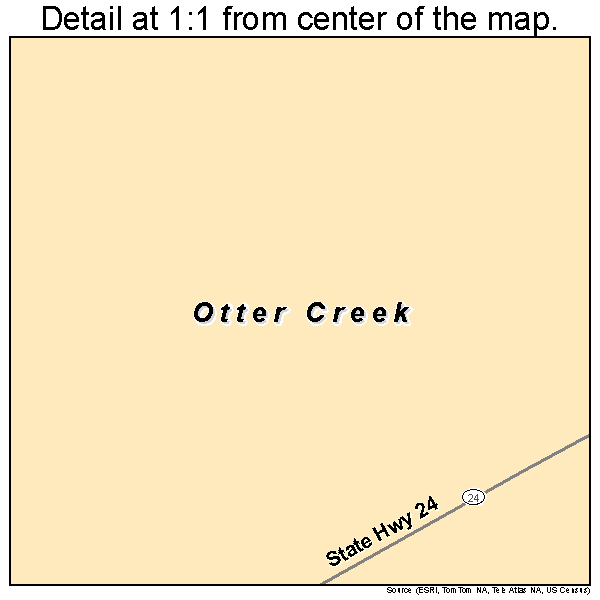 Otter Creek, Florida road map detail