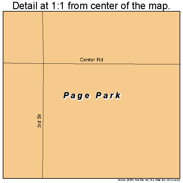 Page Park, Florida road map detail