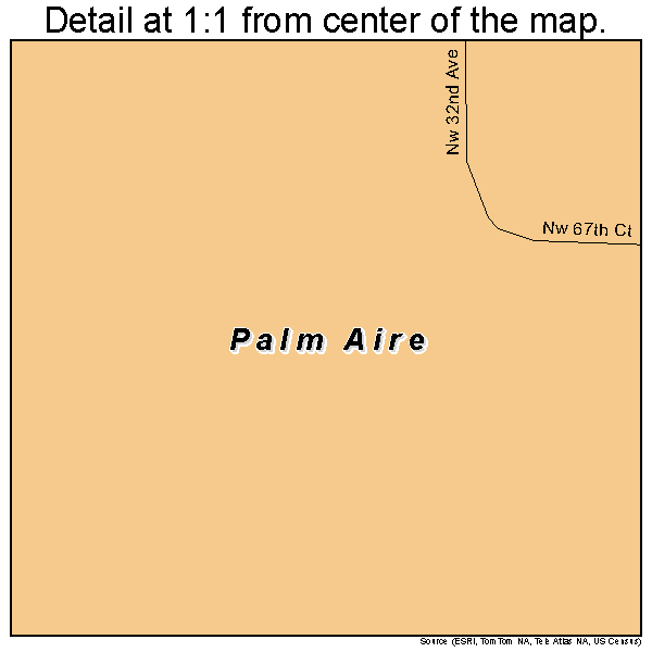 Palm Aire, Florida road map detail
