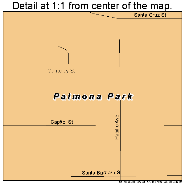 Palmona Park, Florida road map detail