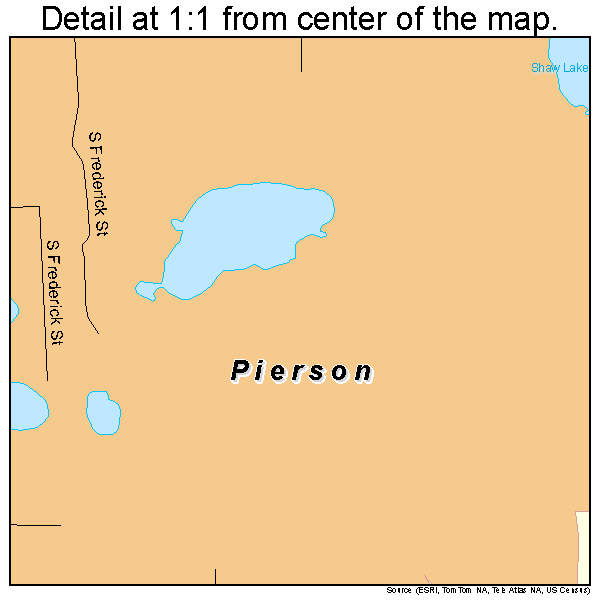 Pierson, Florida road map detail