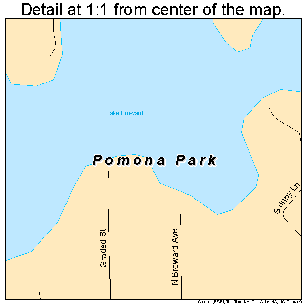 Pomona Park, Florida road map detail