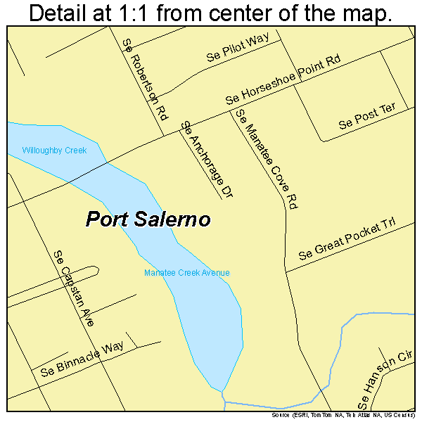 Port Salerno, Florida road map detail
