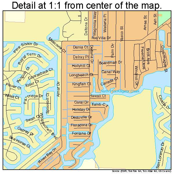 Punta Gorda, Florida road map detail