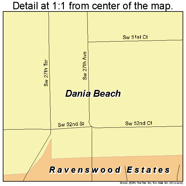 Ravenswood Estates, Florida road map detail