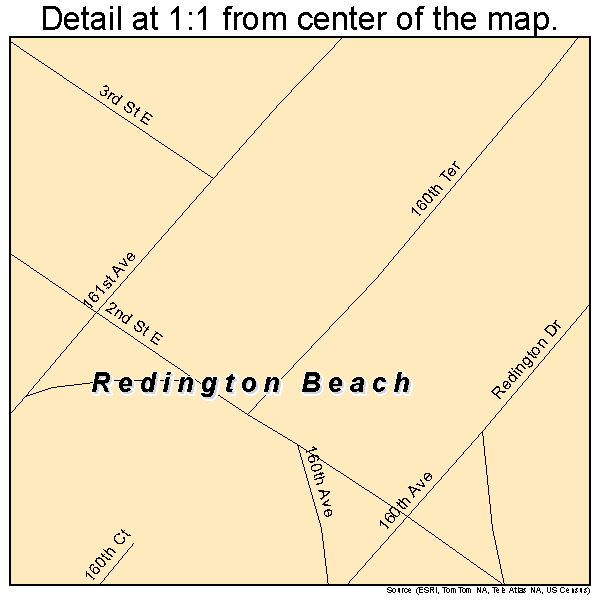 Redington Beach, Florida road map detail