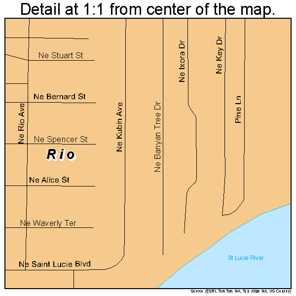 Rio, Florida road map detail