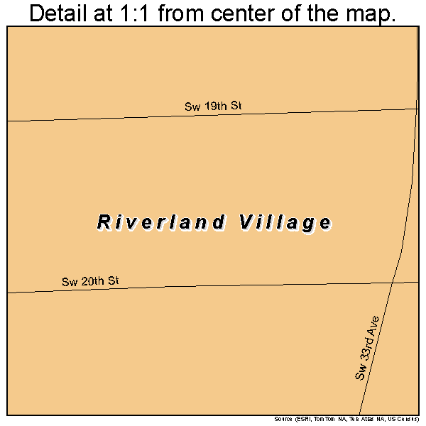 Riverland Village, Florida road map detail