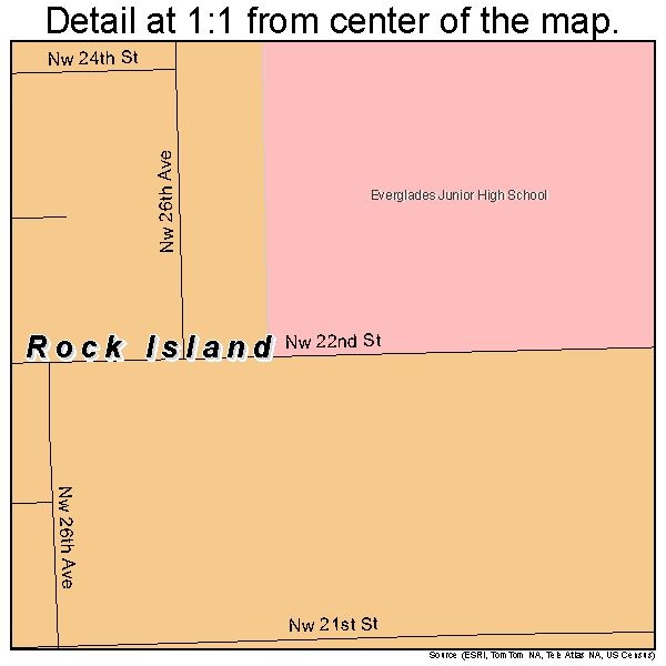 Rock Island, Florida road map detail