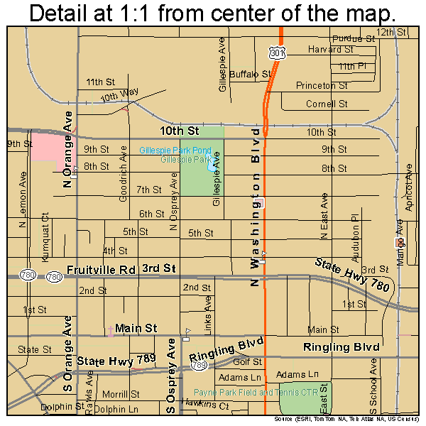  Sarasota  Florida  Street Map  1264175