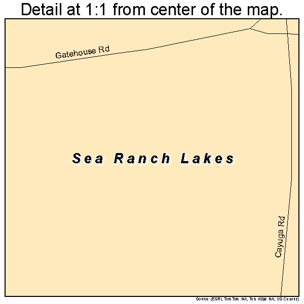 Sea Ranch Lakes, Florida road map detail