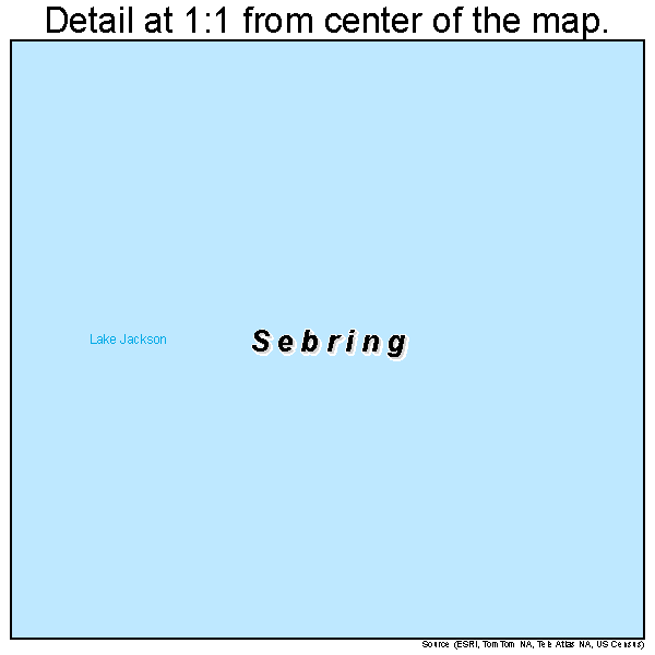 Sebring, Florida road map detail