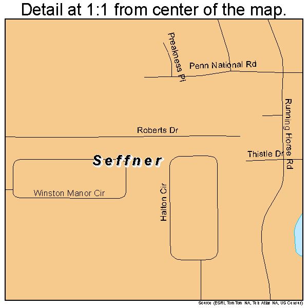 Seffner, Florida road map detail