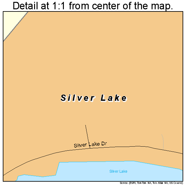 Silver Lake, Florida road map detail