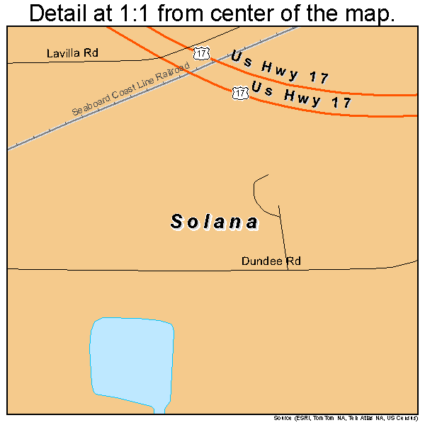 Solana, Florida road map detail