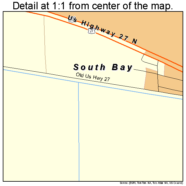 South Bay, Florida road map detail