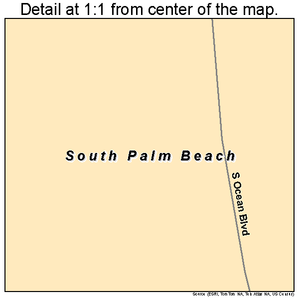 South Palm Beach, Florida road map detail