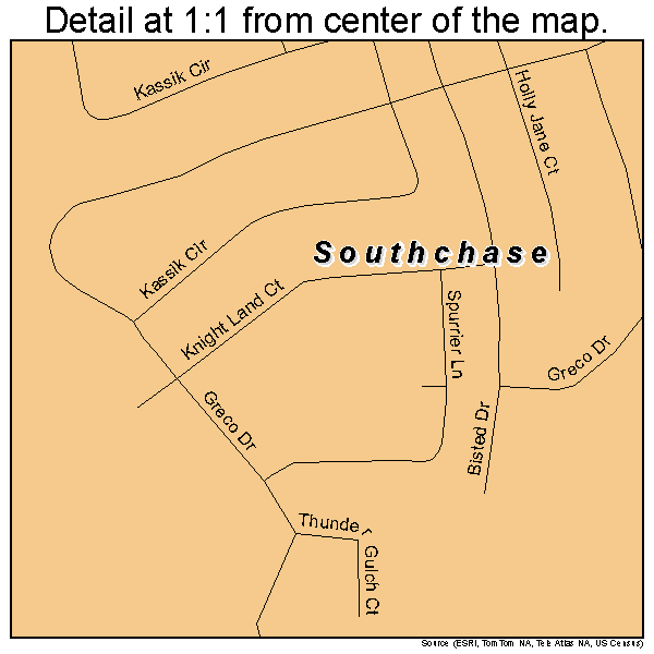 Southchase, Florida road map detail
