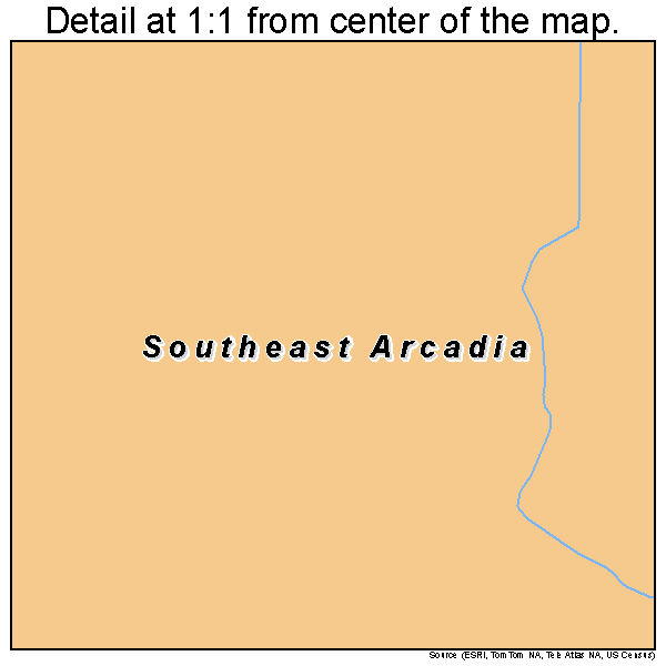 Southeast Arcadia, Florida road map detail